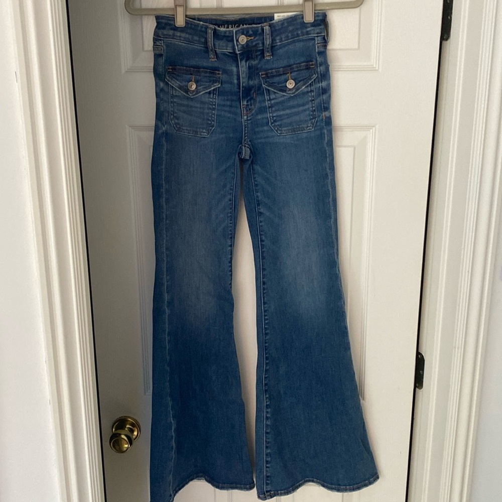 American Eagle “Next Level Stretch Festival Flare” jeans